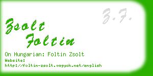 zsolt foltin business card